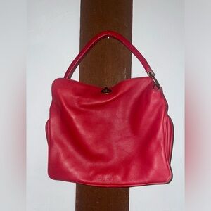 Miu Miu Red Leatherr Hobo shoulder bag, toggle clasp, made in Italy, Nice!